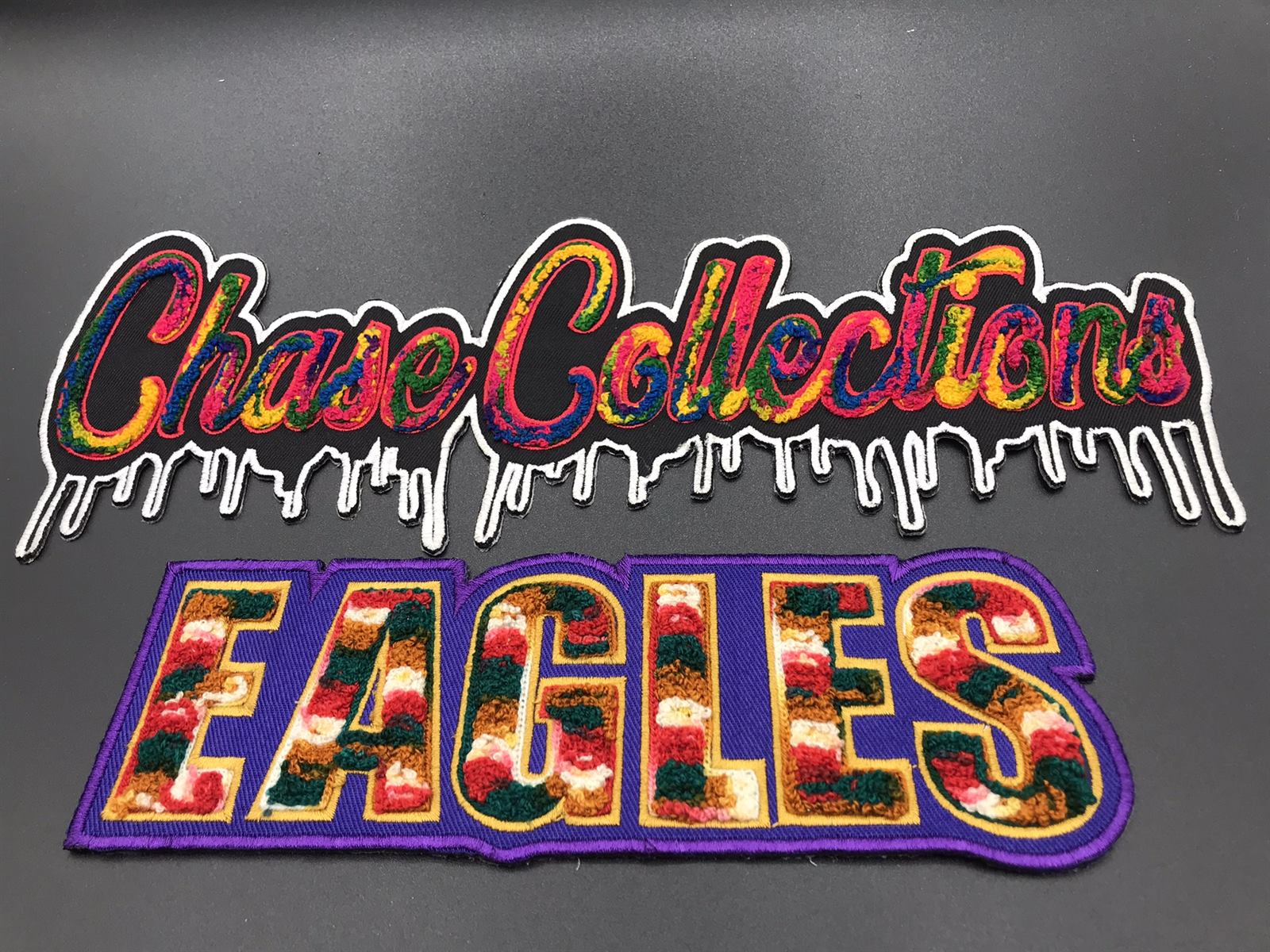 Finished custom patches ready for team and brand use